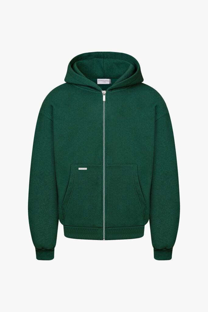 Heavy Blank Zip Hoodie