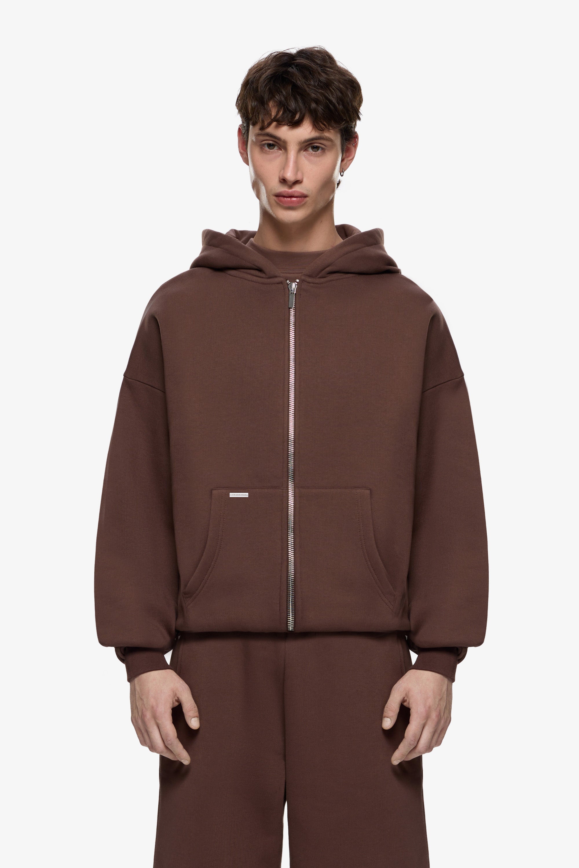 Heavy Blank Zip Hoodie